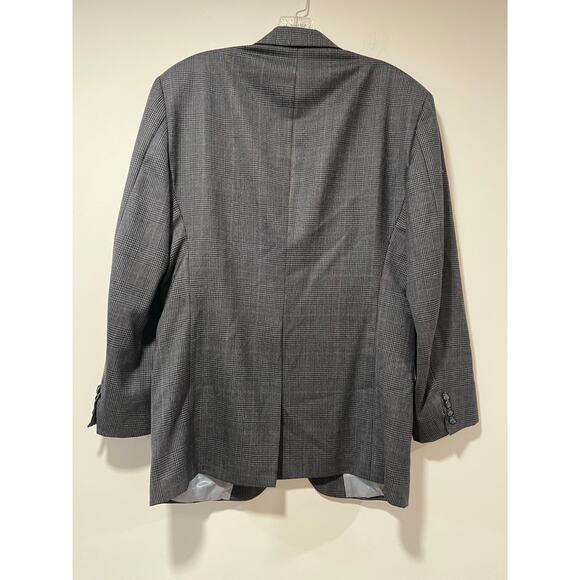 Vintage 100% Wool Sport Coat Suit Jacket Black & Gray Size 39 JL - Picture 5 of 12